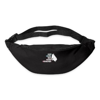 Trakehner Pferd Pferde Reiter Geschenk - Gürteltasche - Schwarz - Vorne