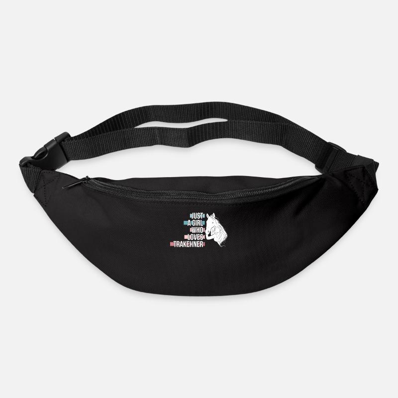 Trakehner Pferd Pferde Reiter Geschenk - Gürteltasche - Schwarz