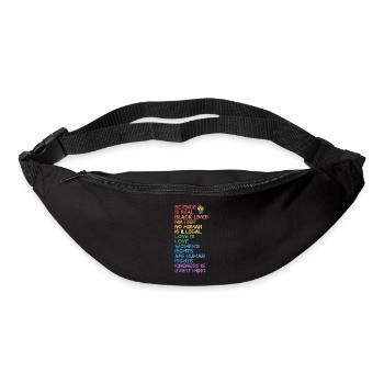 BLM Science Is Real Black Lives Matter LGBT Pride - Bum bag - black - Front