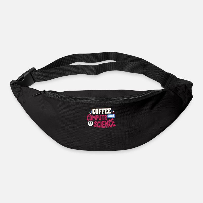 Coffee And Computer Science engineer Gifts Shirt - Gürteltasche - Schwarz