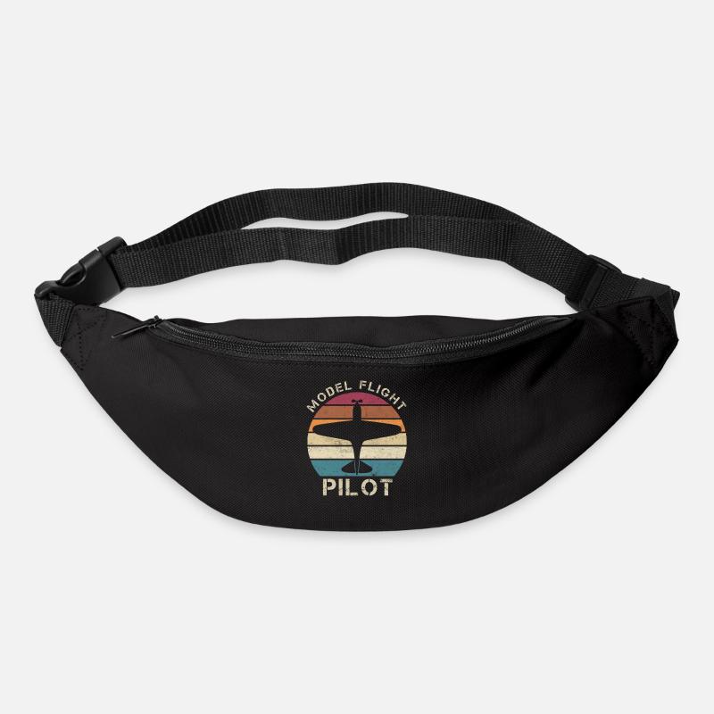 Model airplane pilot, model airplane pilot vintage gift - Bum bag - black