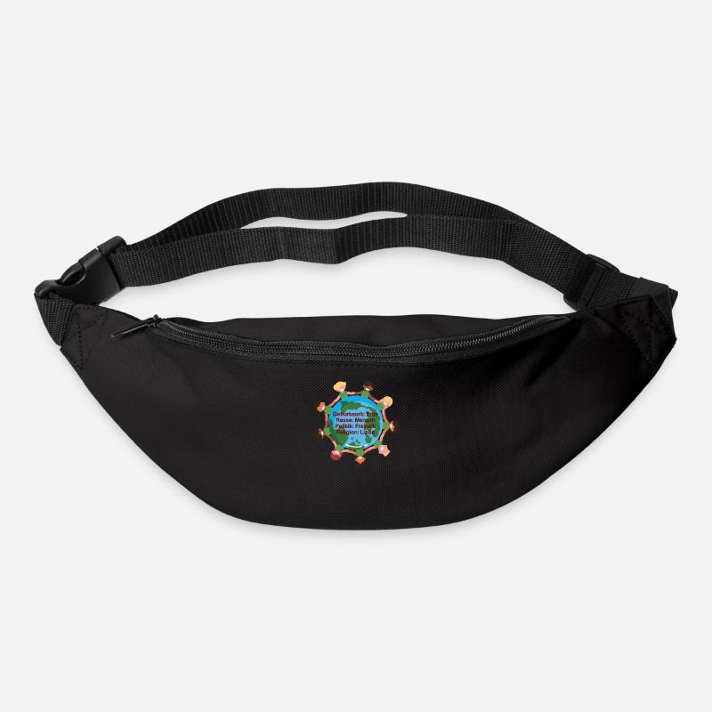Geburtsort Erde Rasse Mensch - Gürteltasche - Schwarz