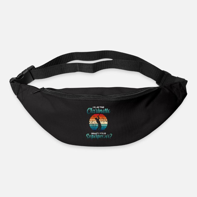 Retro Klarinette - Gürteltasche - Schwarz