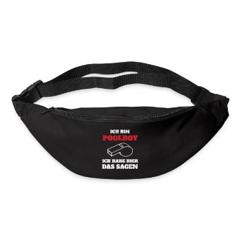 Poolboy Bademeister Badewart Geschenkidee - Gürteltasche - Schwarz - Vorne