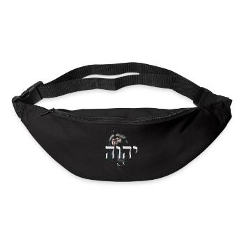 Israël Dieu Torah hébreu Lion de Juda cadeau - Sac banane - noir - Devant
