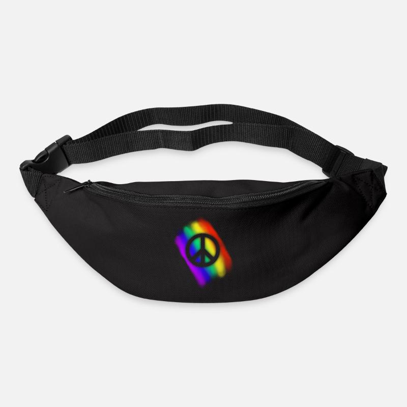 Rainbow Peace - Sac banane - noir