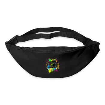 Bunte Kamera Geschenk für Fotografen Farbkleckse - Gürteltasche - Schwarz - Vorne