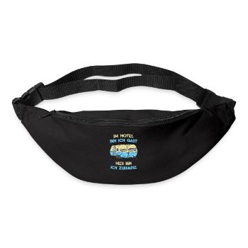 Im Hotel Bin Ich Gast Camping Wohnwagen - Gürteltasche - Schwarz - Vorne