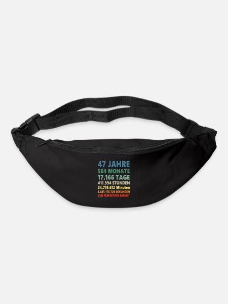 47ter Geburtstag 47 Jahre Geschenk - Gürteltasche - Schwarz