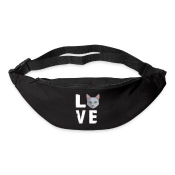 Love Russian Blue Cat Kitty Lover - Bum bag - black - Front