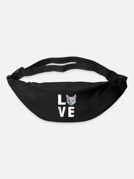 Love Russian Blue Cat Kitty Lover - Bum bag - black