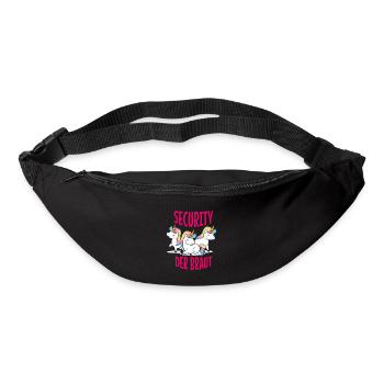 Sécurité de la mariée JGA enterrement de vie de jeune fille - Sac banane - noir - Devant