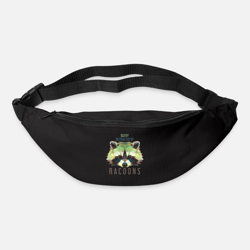 Waschbär Tier - Gürteltasche - Schwarz