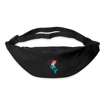 Conception de sirène - Sac banane - noir - Devant