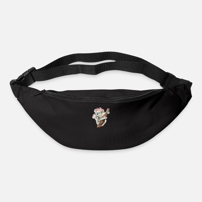 Koala Ours Maman Bébé Koala Bear - Sac banane - noir