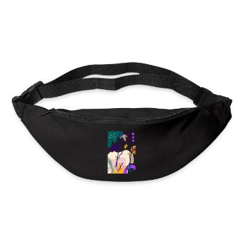 Nudist FKK Nackt Geschenk - Gürteltasche - Schwarz - Vorne
