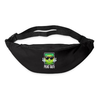 Peas - Peas Out! Cool vegetables pun saying - Bum bag - black - Front