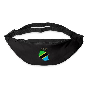 Drapeau de la Tanzanie - Art Design - Sac banane - noir - Devant