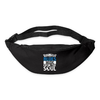 Blues music straight from the soul musician guitar - Bum bag - black - Front