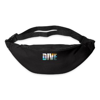 DIVE Idée cadeau pour plongeurs plongée scuba diving - Sac banane - noir - Devant