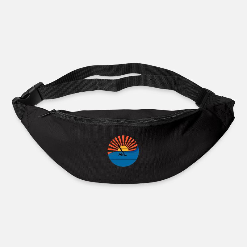 Windsurfer Sunset Windsurfing Windsurfing Gift - Sac banane - noir