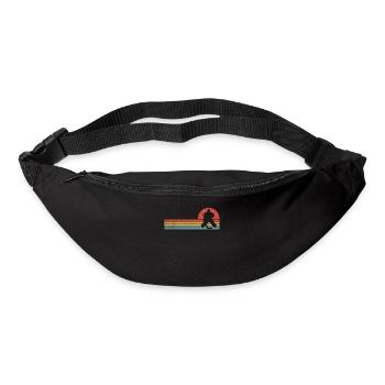 Hockey sur glace gardien de but rétro cadeau but de hockey sur glace - Sac banane - noir - Devant