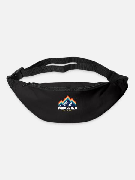 Retro Ski und Snowboard - Schwangau Bayern - Gürteltasche - Schwarz