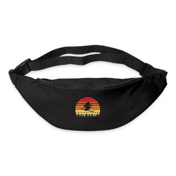Vintage skis, retro style, freestyle skis, sports - Bum bag - black - Front