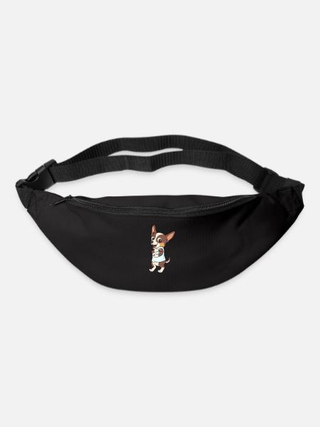 Chihuahua I Love Mom Herz für einen - Gürteltasche - Schwarz