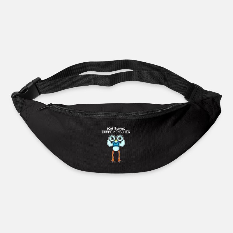 Ich sehe dumme Menschen - Möwe Kapitän Geschenk - Gürteltasche - Schwarz