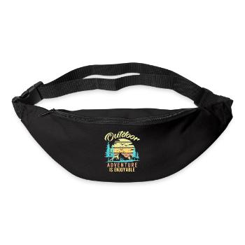 Outdoor Adventure Is Enjoyable Vintage - Bum bag - black - Front
