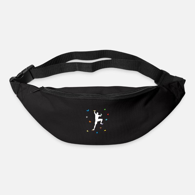 Bouldern Boulderhalle Wand Geschenk - Gürteltasche - Schwarz