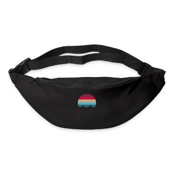 Waves pastel - Bum bag - black - Front
