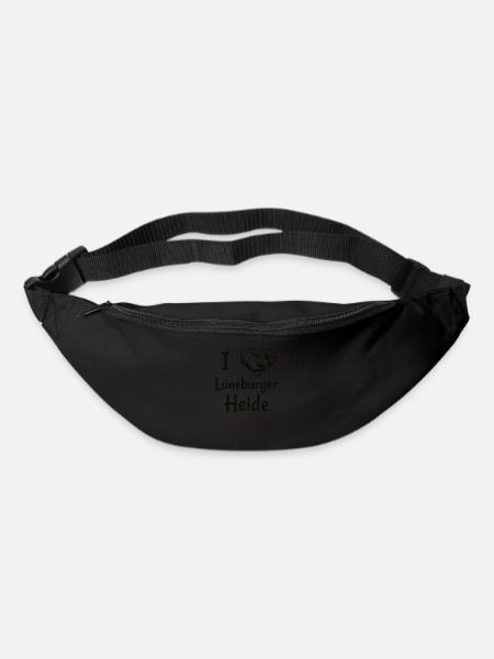 I love Lüneburger Heide Wandern Geschenkidee Shirt - Gürteltasche - Schwarz