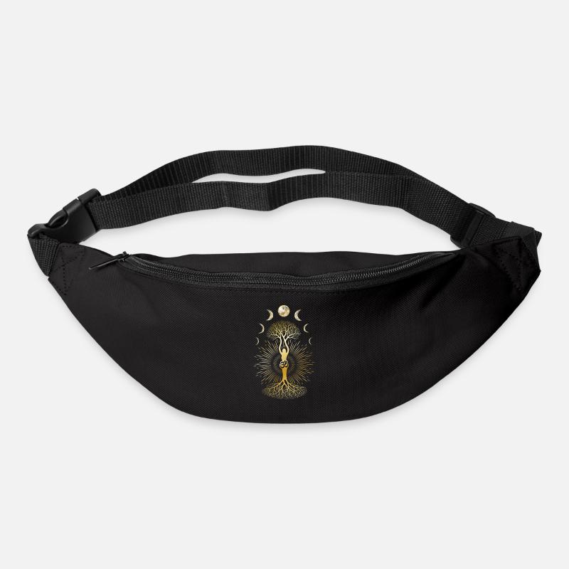 Phase Depression Mondphase Stimmung Yoga Geschenk - Gürteltasche - Schwarz