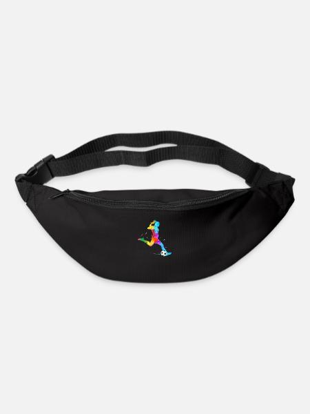 Fussball Mädchen Spieler Bunte Tochter Nichte - Gürteltasche - Schwarz