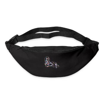 Chemises géométriques de teckel - Sac banane - noir - Devant