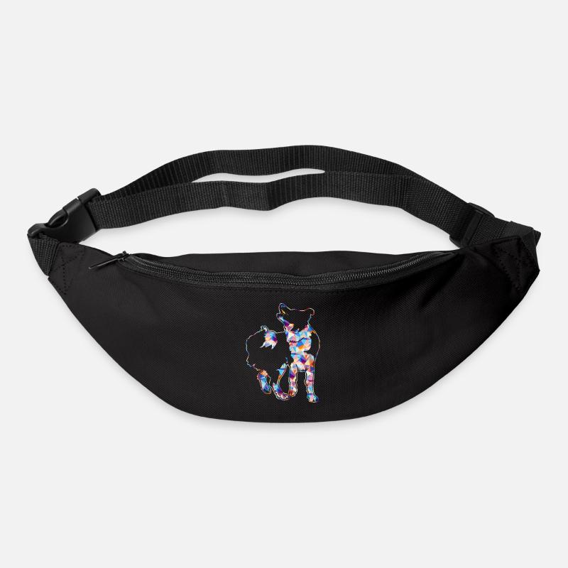 Border Collie Hemden - Gürteltasche - Schwarz