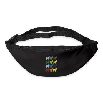 Neon Pop Art Retro Esel Maultier Tier Geschenkidee - Gürteltasche - Schwarz - Vorne