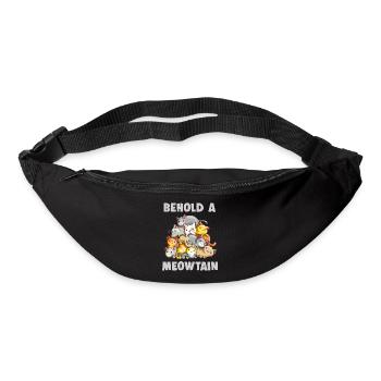 Sehen Sie eine Meowtain Funny Kawaii Cat Mountain Kitty - Gürteltasche - Schwarz - Vorne