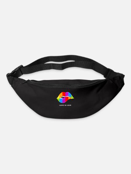 Love Is Love Pride Month Lips Rainbow - Bum bag - black