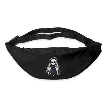 Grim Reaper montre les deux doigts du milieu - Sac banane - noir - Devant