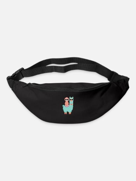 Faultier Lama - Gürteltasche - Schwarz
