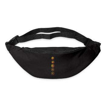 Orange Sacred Geometry Symbols - Bum bag - black - Front