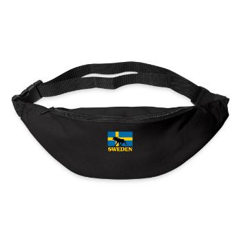 Schweden Elch Flagge - Gürteltasche - Schwarz - Vorne