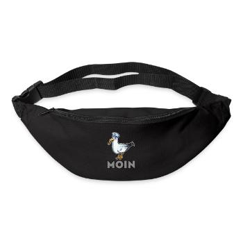 Hamburg Moin Matrose Möwe Geschenkidee Norddeutsch - Gürteltasche - Schwarz - Vorne