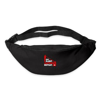 Schweiz Alphorn Musik - Gürteltasche - Schwarz - Vorne