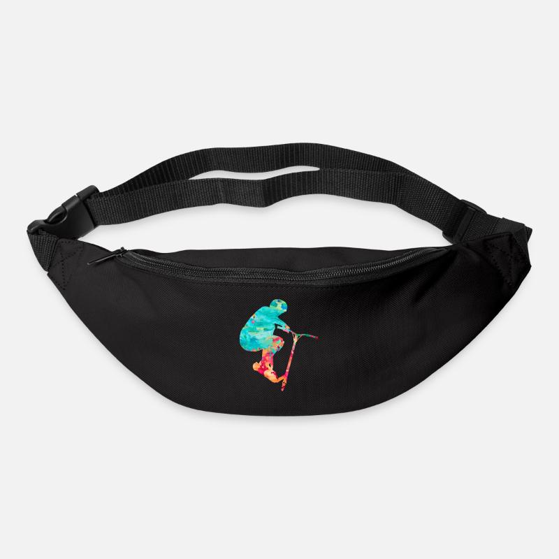 Conception de trottinette acrobatique sportive - Sac banane - noir