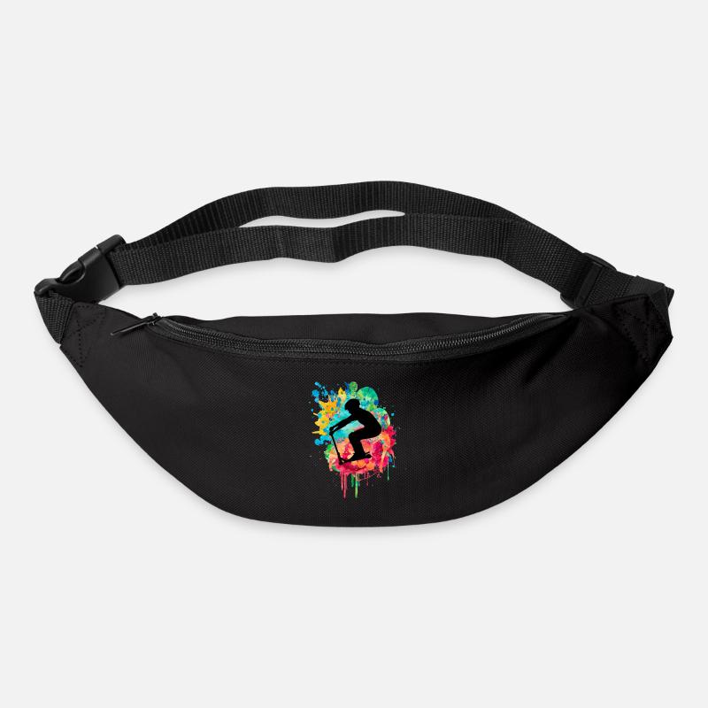 Conception de trottinette acrobatique sportive - Sac banane - noir