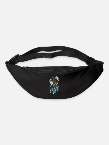 Traumfänger Blumen Indianer - Gürteltasche - Schwarz